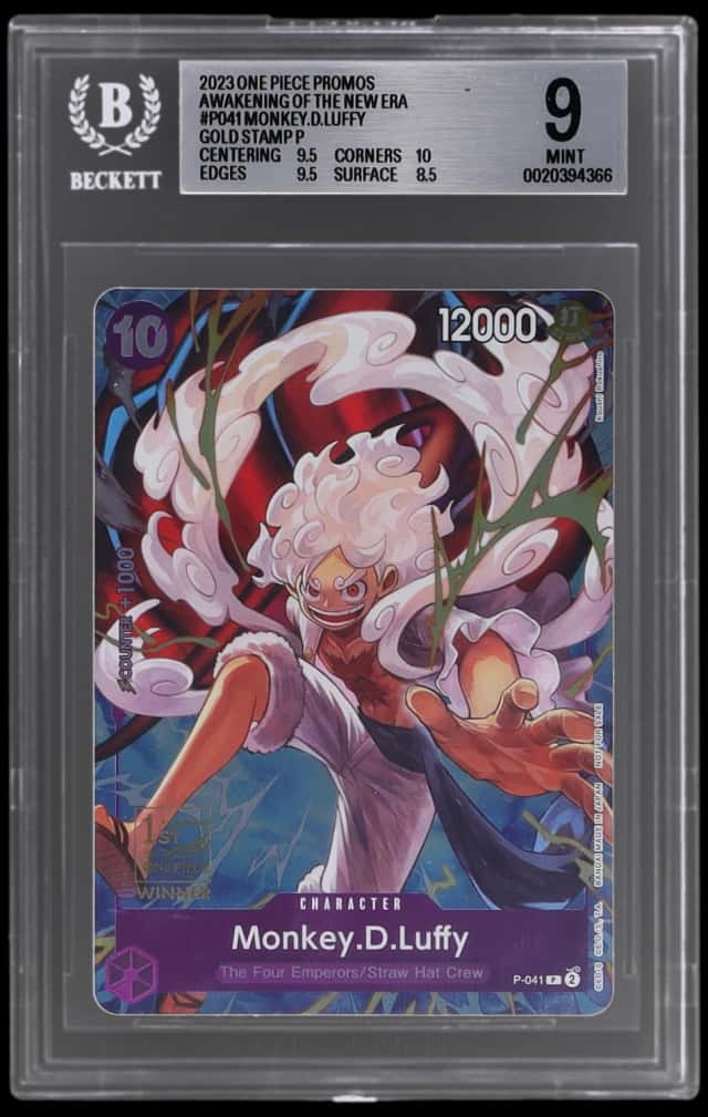 2023 One Piece Awakening of the New Era Promos Gold Stamp 1st Anniversary Tournament Winner Prize Monkey D. Luffy #P041