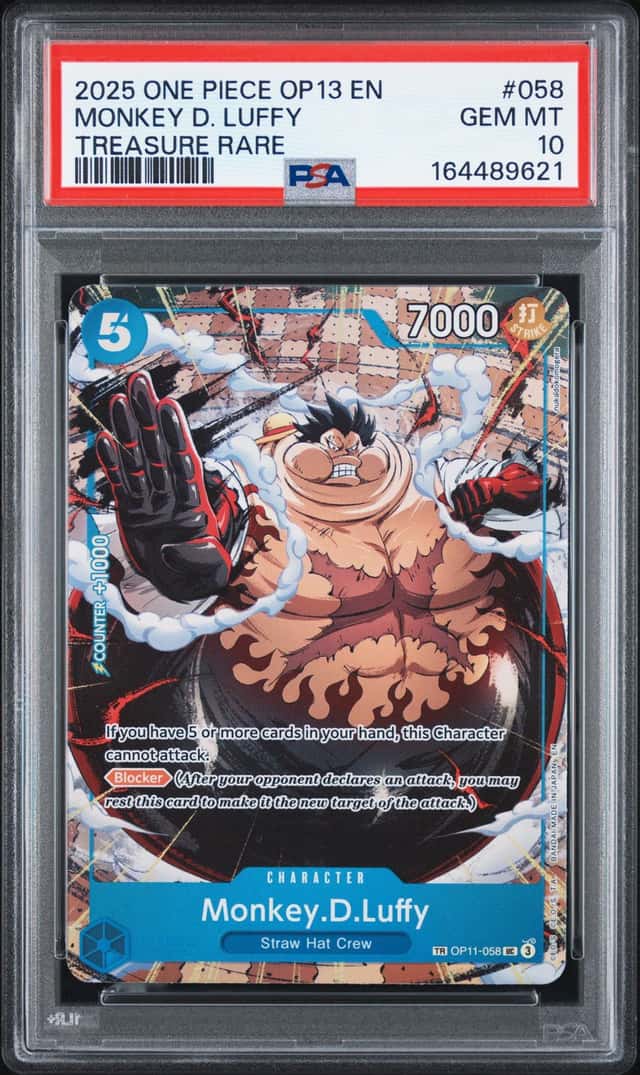 2025 One Piece Carrying On His Will Treasure Rare Monkey D. Luffy #OP11-058