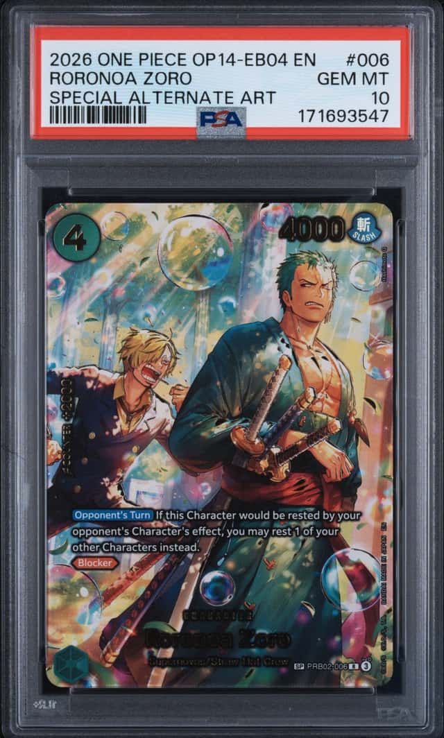 2026 One Piece the Azure Sea's Seven Special Alternate Art Roronoa Zoro #PRB02-006