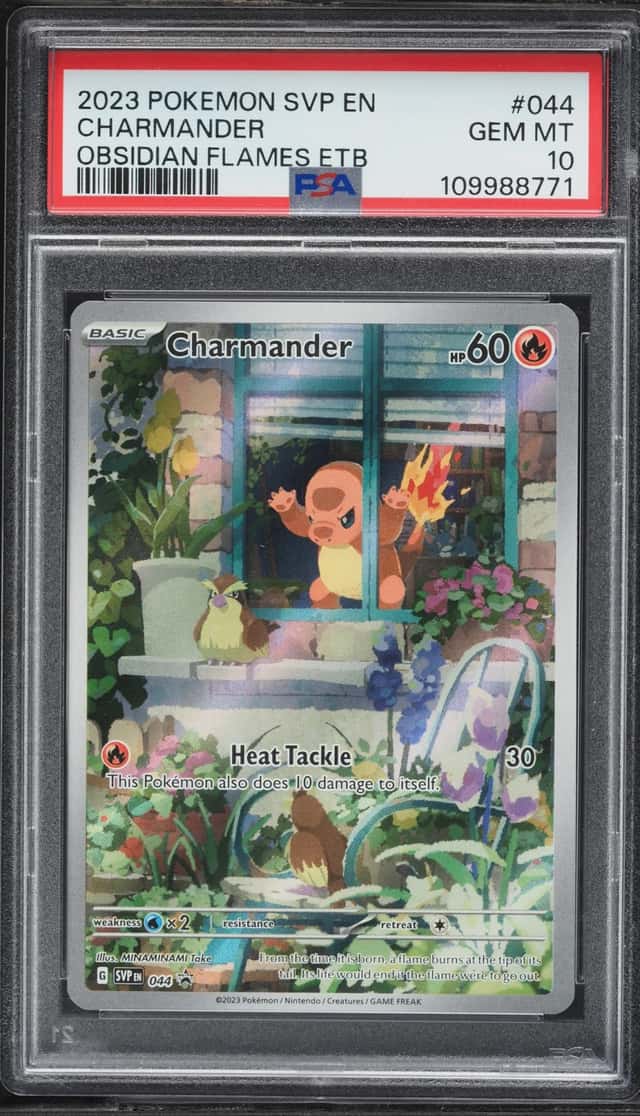 2023 Pokemon Scarlet & Violet Promo Obsidian Flames ETB Full Art Charmander #44 PSA 10 GEM MINT