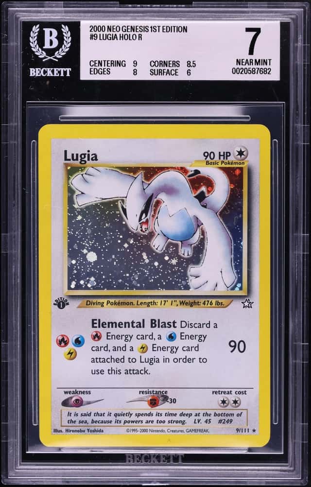 2000 Pokemon Neo Genesis 1st Edition Holo Lugia #9 BGS 7 NRMT