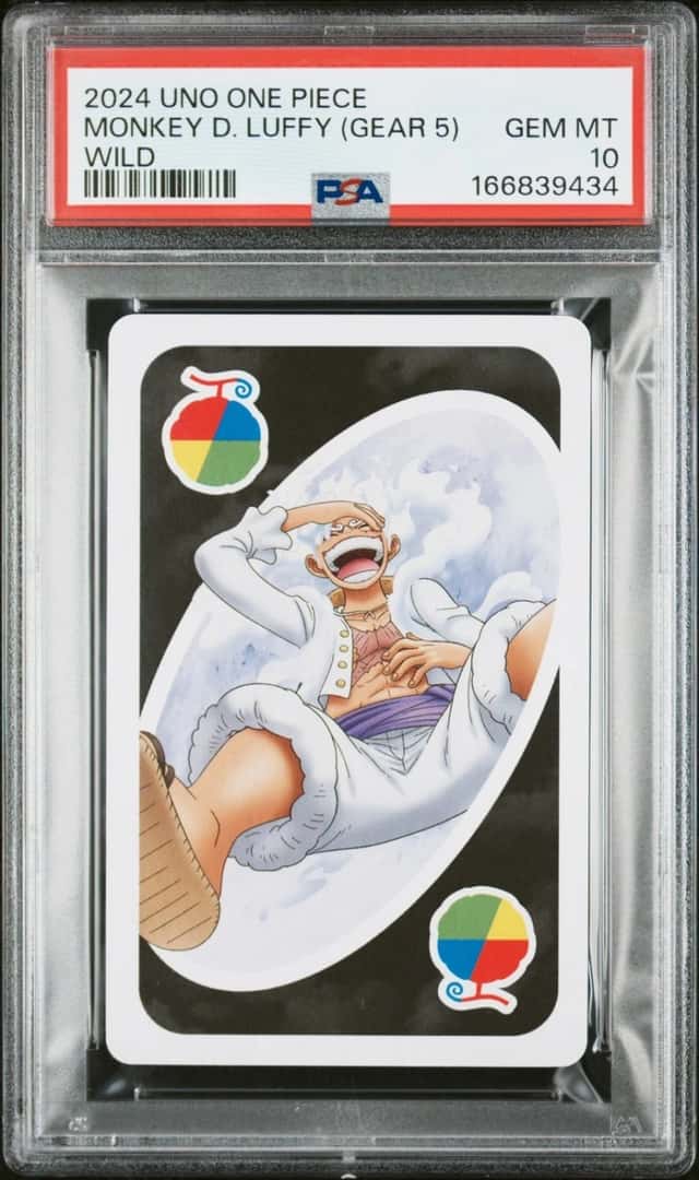 2024 UNO ONE PIECE WILD MONKEY D. LUFFY (GEAR 5) PSA 10