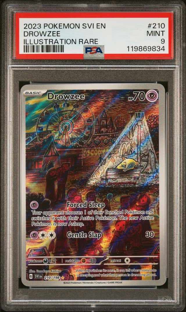 Pokémon TCG Drowzee 210/198 SV01 Scarlet & Violet Illustration Rare Holo PSA 9