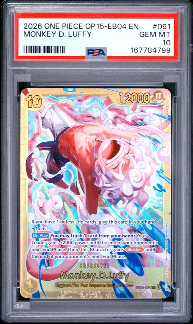 2026 ONE PIECE OP15-EB04-ADVENTURE ON KAMI'S ISLAND #061 MONKEY D. LUFFY PSA 10