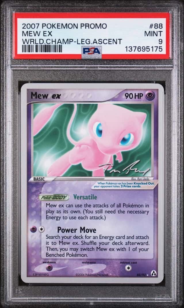 Pokemon Mew ex 2007 World Championships Promo 88 Legendary Ascent PSA 9 Mint