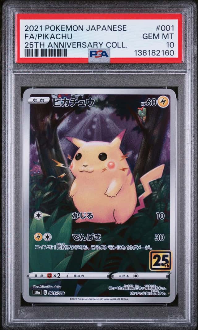 2021 Pokemon Japanese 25th Anniversary Pikachu Full Art #001/028 PSA 10 GEM MINT