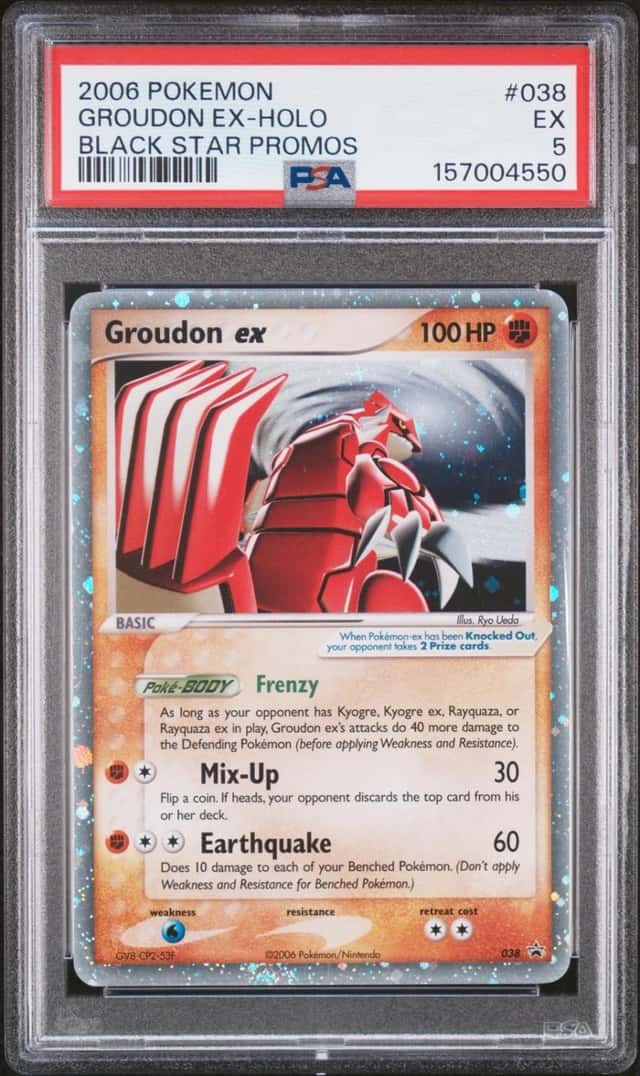 2006 POKEMON BLACK STAR PROMOS #038 GROUDON EX-HOLO PSA 5