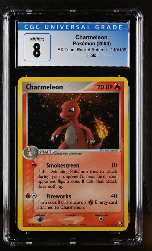 Pokemon Charmeleon EX Team Rocket Returns 110/109 Holo CGC 8