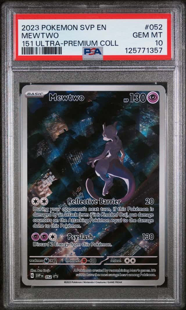 Pokemon Card - PSA 10 Mewtwo 052 Black Star Promo - Premium Collection GEM MT