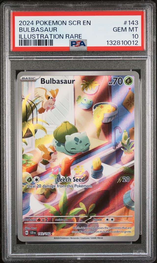 Pokemon Card - PSA 10 Bulbasaur 143/142 - Stellar Crown - GEM MT PSA10