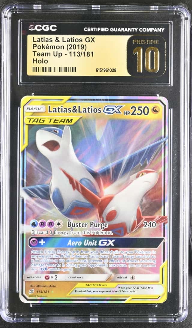 2019 Pokemon Team Up Latias & Latios GX Holo 113/181 CGC 10 Pristine