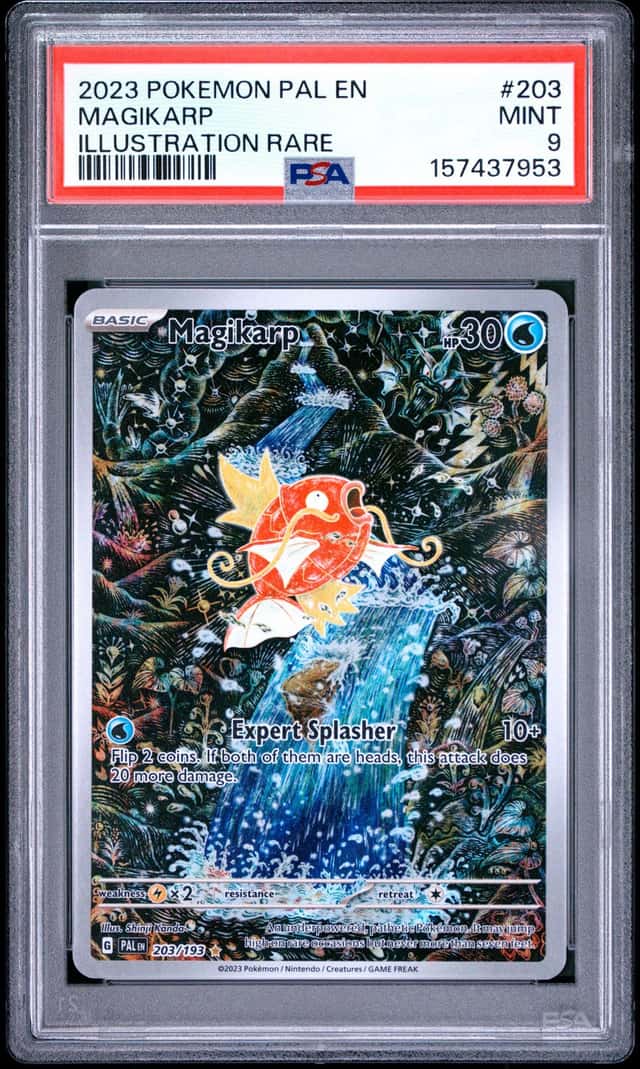 2023 POKEMON PAL EN-PALDEA EVOLVED ILLUSTRATION RARE #203 MAGIKARP PSA 9