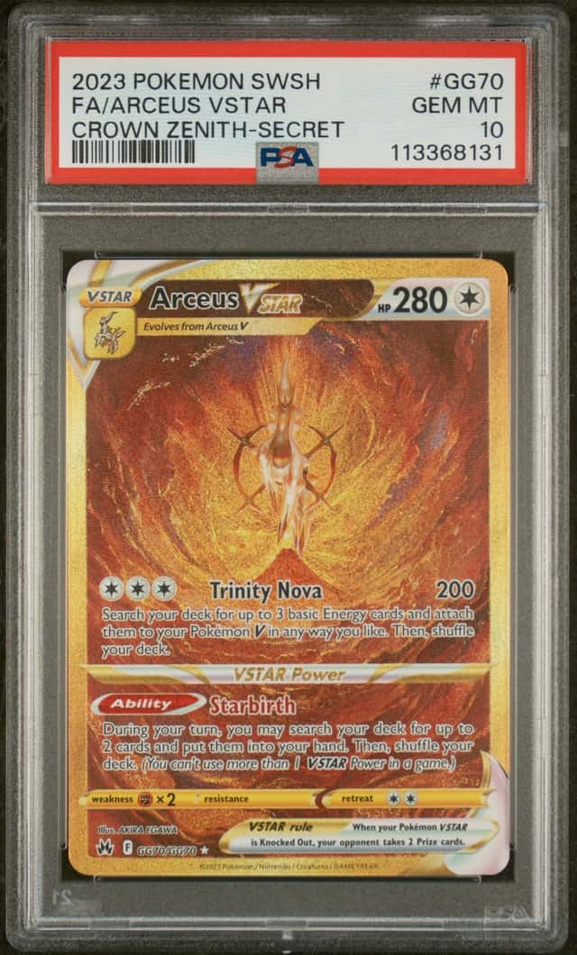 2023 Pokemon SWSH Crown Zenith Arceus VSTAR Galarian Gallery #GG70/GG70 PSA 10