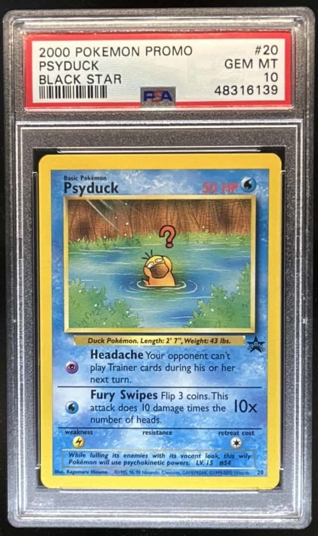 1999 Pokemon Wizards Black Star Promos Psyduck #20 PSA 10 GEM MINT