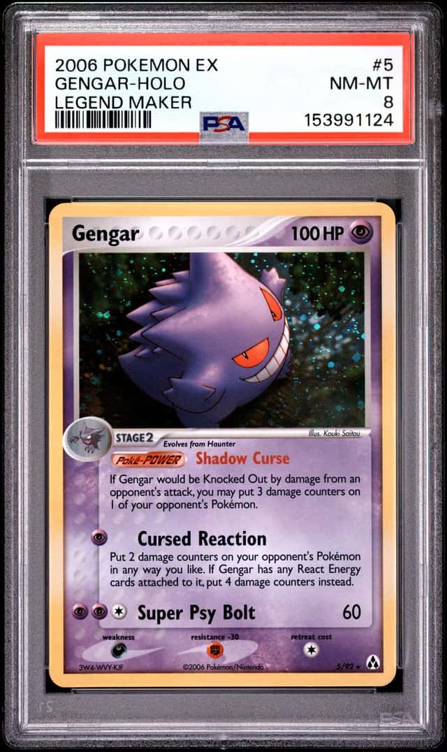 2006 Pokemon EX Legend Maker #5 Gengar Holo PSA 8 NM-MT