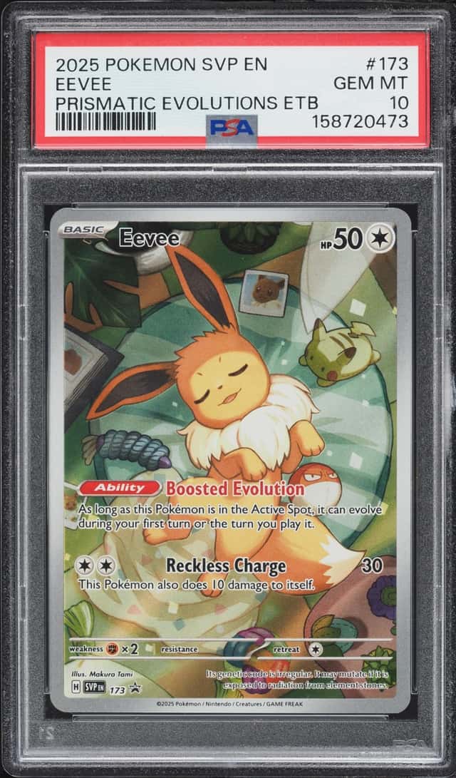 2025 Pokemon Scarlet & Violet Promo Prismatic Evolutions ETB Full Art Eevee #173 PSA 10 GEM