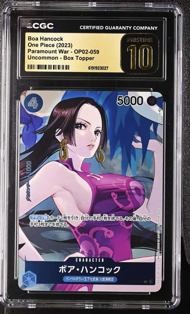 2023 One Piece Japanese Paramount War Box Topper Boa Hancock #OP02-059 CGC 10 PRISTINE