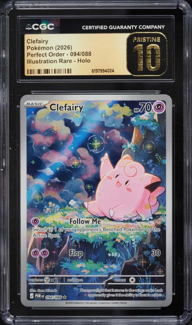 2026 Pokemon Mega Evolution Perfect Order IR Clefairy #94 CGC 10 PRISTINE