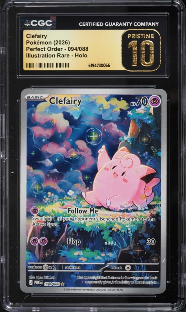 2026 Pokemon Mega Evolution Perfect Order IR Clefairy #94 CGC 10 PRISTINE