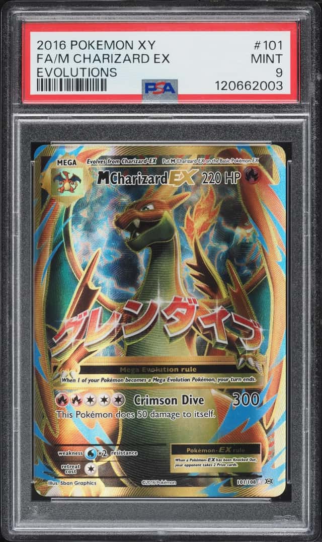 2016 Pokemon XY Evolutions Full Art M Charizard EX #101 PSA 9 MINT