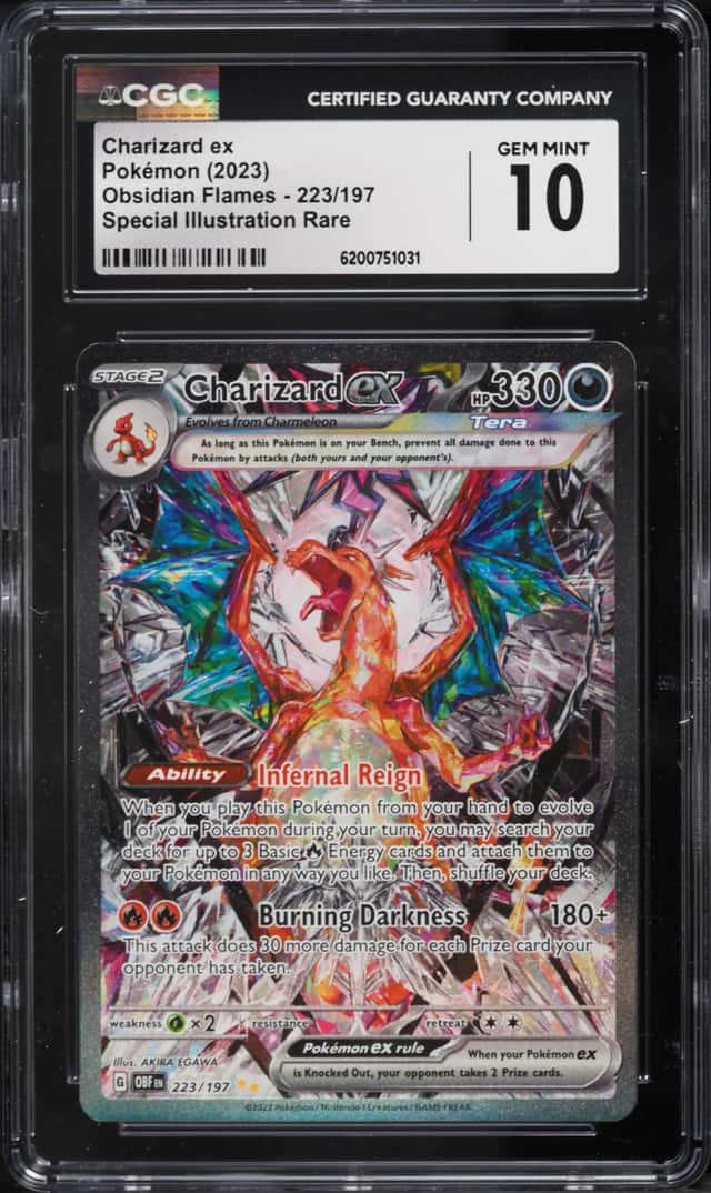 2023 Pokemon Scarlet & Violet Obsidian Flames SIR Charizard Ex #223 CGC 10 GEM MINT