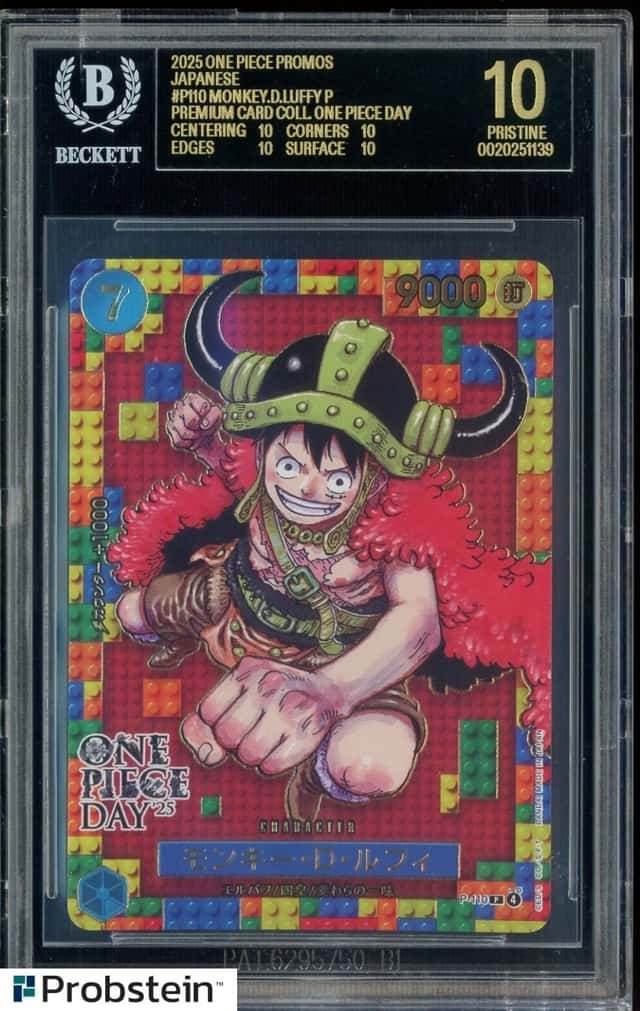 2025 One Piece Promos JPN P110 Monkey D. Luffy Premium Card BGS 10 BLACK LABEL