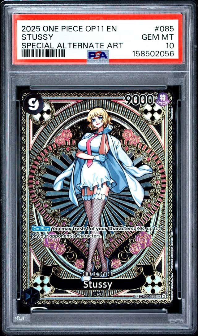 2025 One Piece OP11 EN Special Alternate Art #085 Stussy PSA 10 GEM MINT