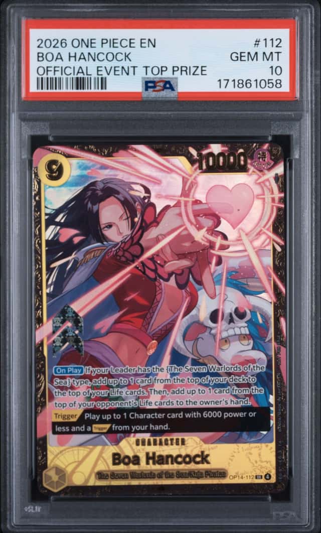 2026 One Piece EN Official Event Top Prize #112 Boa Hancock PSA 10 GEM MINT