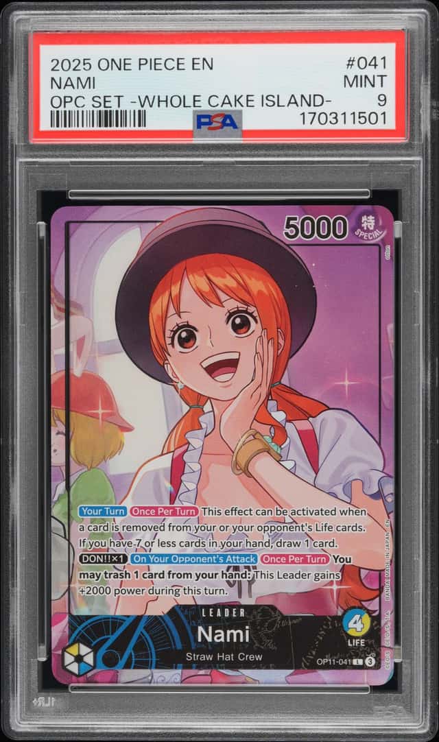 2025 ONE PIECE WHOLE CAKE ISLAND ARC PROMOS #041 NAMI PSA 9
