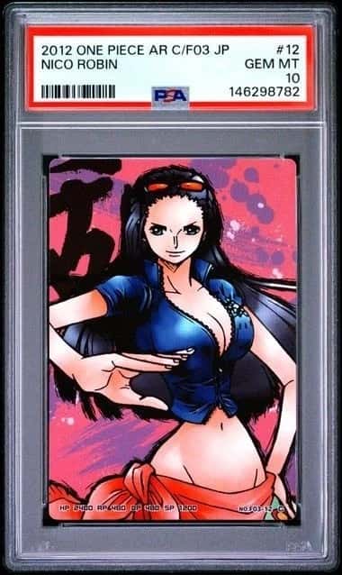 NICO ROBIN PSA 10 GEM 2012 CARDDASS ONE PIECE JAPANESE AR Formation 03 #12 Pop17