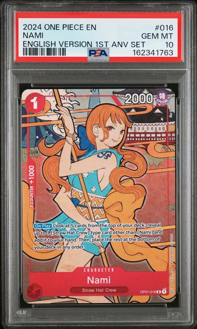 2024 ONE PIECE ENGLISH VERSION 1ST ANNIVERSARY SET #016 NAMI PSA 10