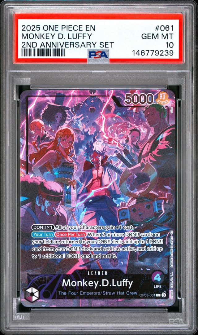 One Piece Monkey D. Luffy English 2nd Anniversary 061 PSA 10 Gem Mint