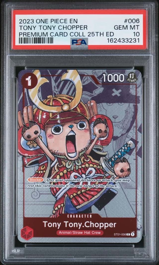 One Piece Tony Tony Chopper Premium Card Coll. 25th Edition ST01-006 PSA 10