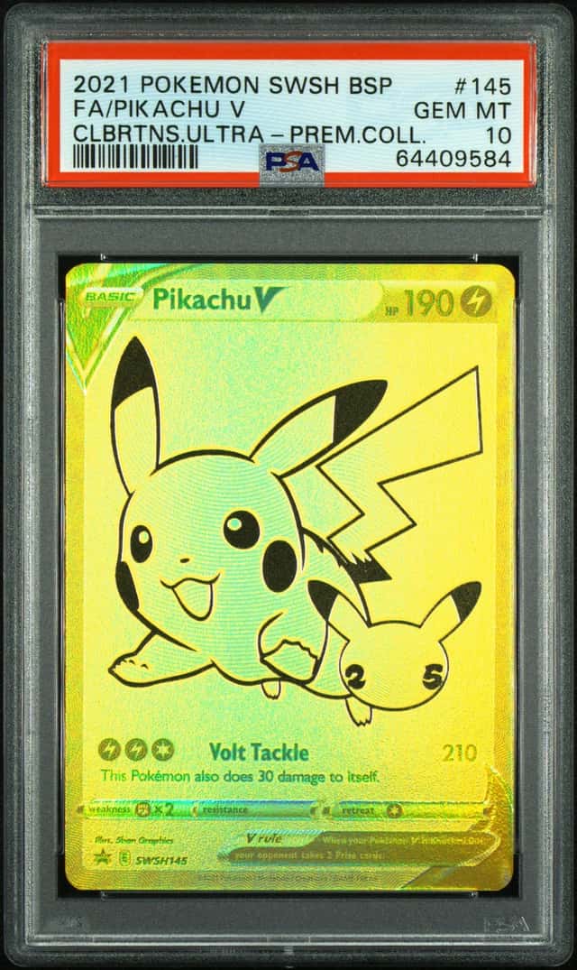 2021 Pokemon SWSH Black Star Promos #SWSH145 Pikachu V Celebrations PSA 10