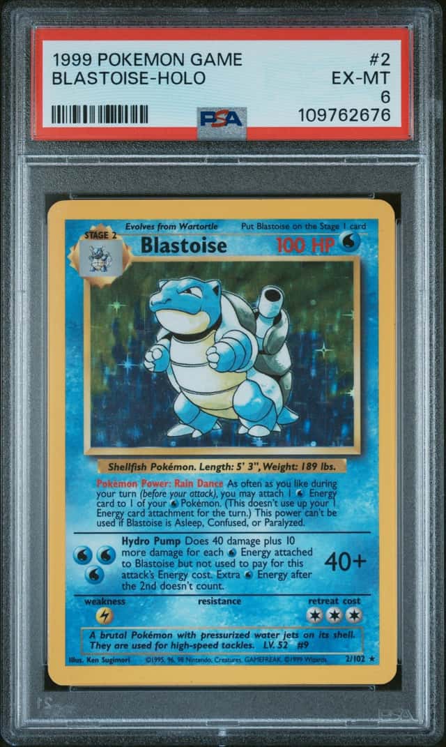 Blastoise 1999 Pokemon Game 2/102 PSA 6