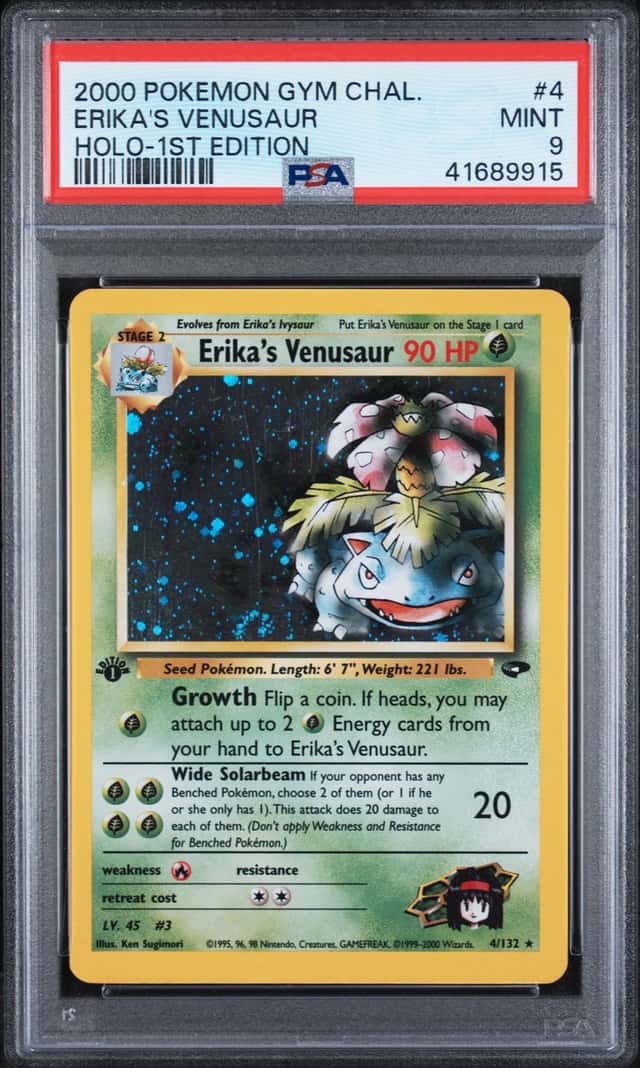 2000 Pokemon Gym Challenge 1st ED #4 Erika's Venusaur Holo PSA 9