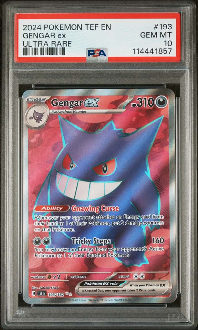 Gengar ex 193/162 SV05 Temporal Forces Holo Ultra Rare PSA 10