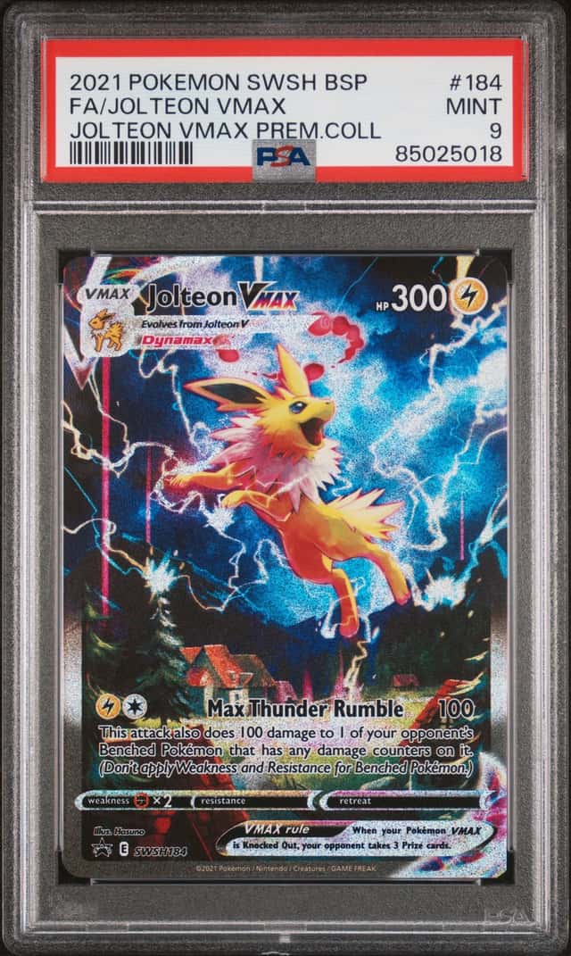 Pokemon SWSH Black Star Promos Jolteon VMAX Jumbo #SWSH184 PSA 9