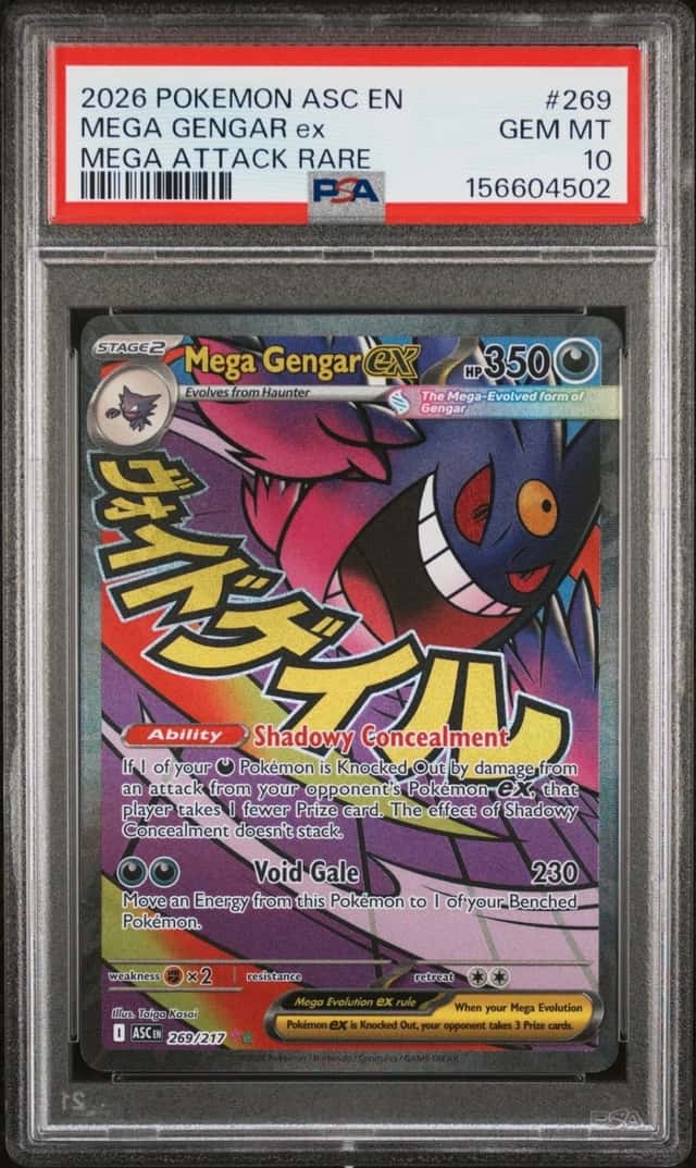 2026 POKEMON ASC EN-ASCENDED HEROES MEGA ATTACK RARE #269 MEGA GENGAR EX PSA 10