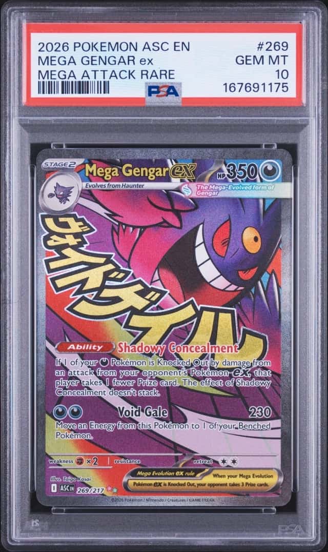 2026 POKEMON ASC EN-ASCENDED HEROES MEGA ATTACK RARE #269 MEGA GENGAR EX PSA 10