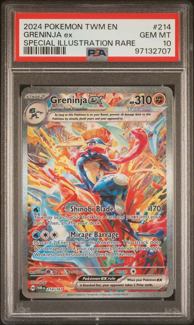 2024 Pokemon TWM EN Special Illustration Rare #214 Greninja ex PSA 10