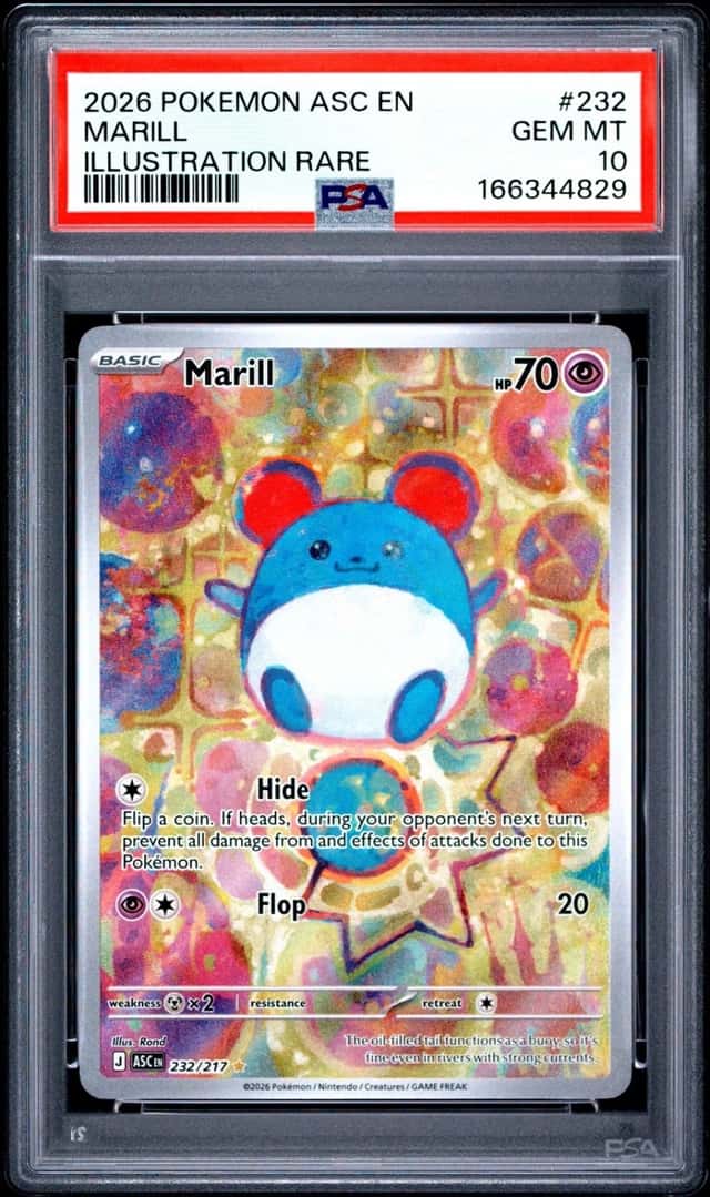 2026 POKEMON ASC EN-ASCENDED HEROES ILLUSTRATION RARE #232 MARILL PSA 10