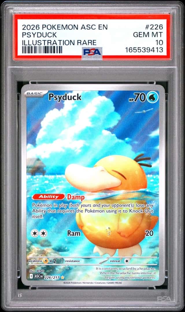 2026 POKEMON ASC EN-ASCENDED HEROES ILLUSTRATION RARE #226 PSYDUCK PSA 10