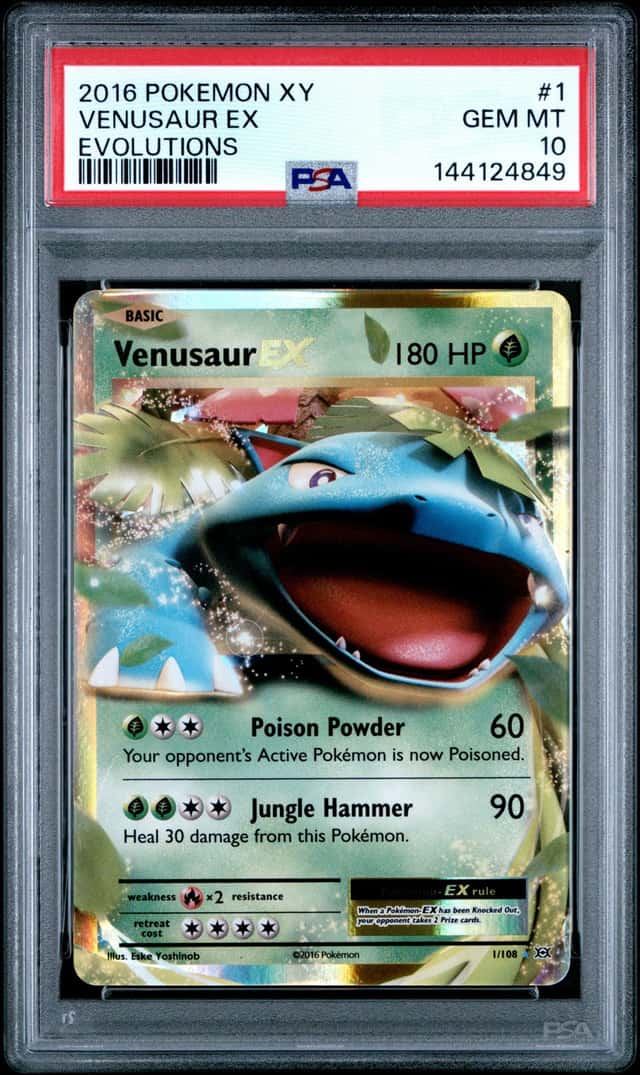 Pokemon PSA 10 Venusaur EX Holo 2016 1/108 Evolutions English