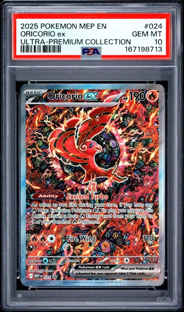 2025 POKEMON MEP ULTRA-PREMIUM COLLECTION #024 ORICORIO EX PSA 10