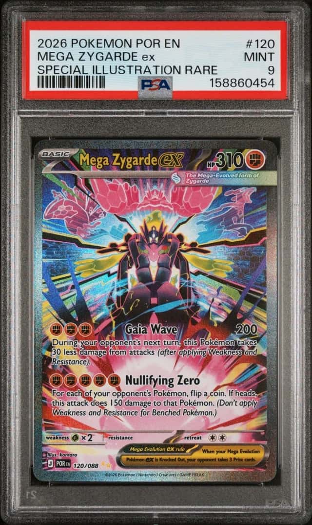 2026 POKEMON POR EN-SPECIAL ILLUSTRATION RARE #120 MEGA ZYGARDE EX PSA 9