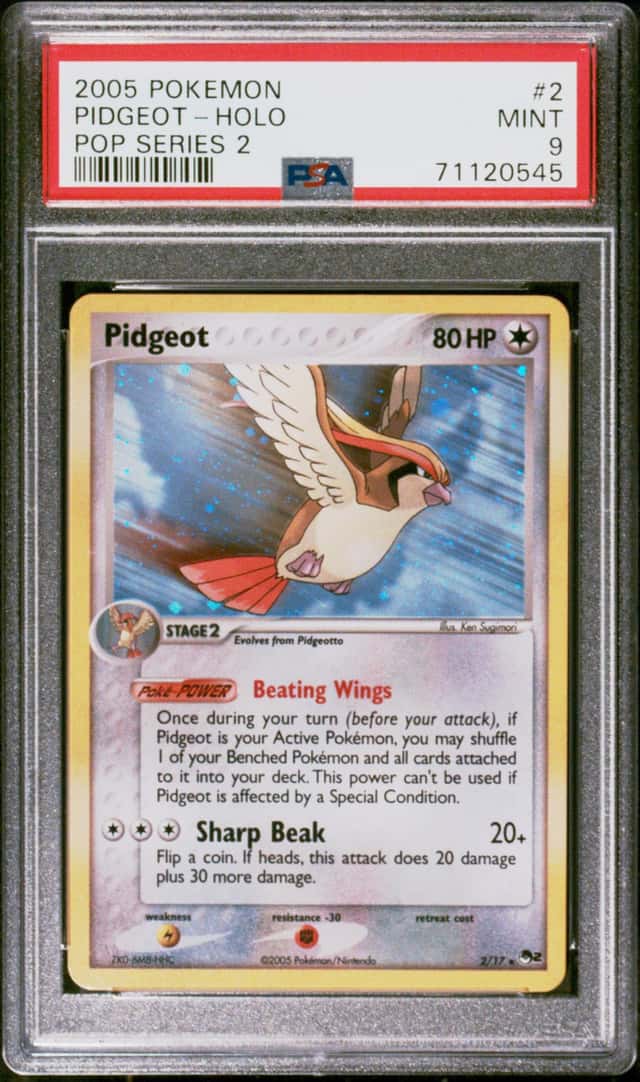 Pokemon Pidgeot Holo Pop Series 2 2/17 PSA 9 Mint