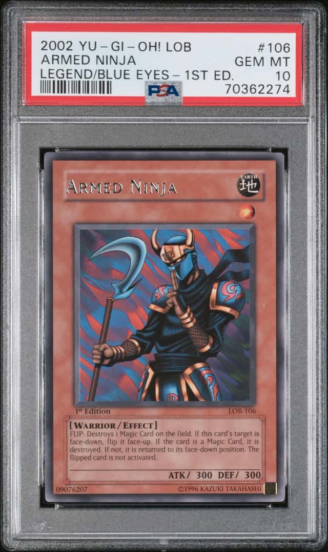 Yugioh Armed Ninja Legend Of Blue Eyes White Dragon Lob-106 1st Edition PSA 10