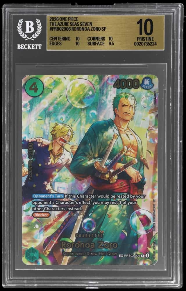 2026 One Piece the Azure Sea's Seven Special Alternate Art Roronoa Zoro #PRB02-006