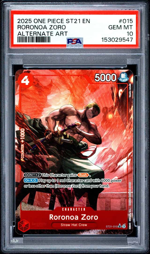 2025 One Piece Starter Deck Ex Gear5 Alternate Art Roronoa Zoro #ST21-015